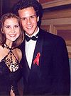 Скотт Венгер с актрисой Келли Мартин в 1993 году